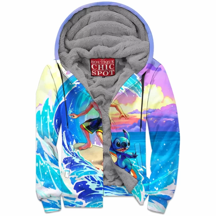 Sora and stitch Zip Fleece Hoodie