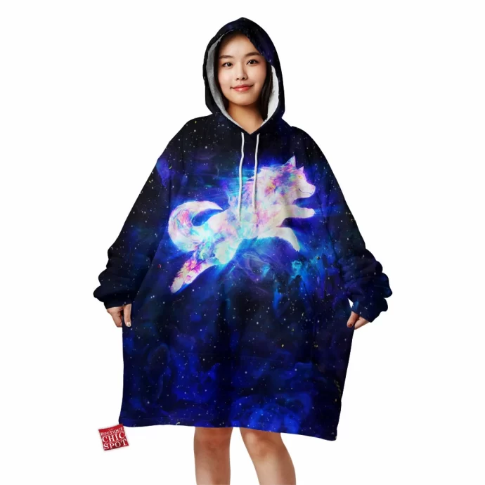 SPACE WOLF SPIRIT Blanket Hoodie