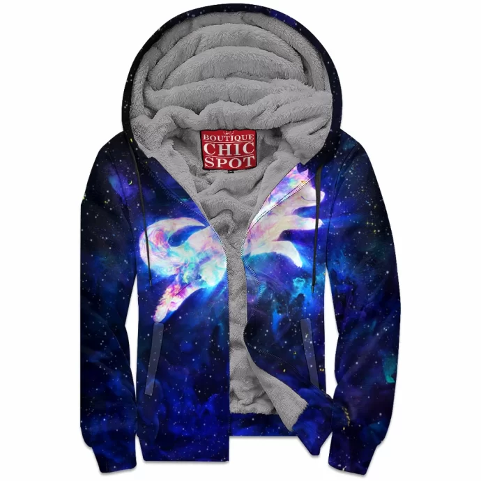 SPACE WOLF SPIRIT Zip Fleece Hoodie