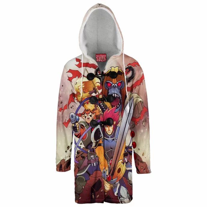 ThunderCat,Meows Hooded Cloak Coat