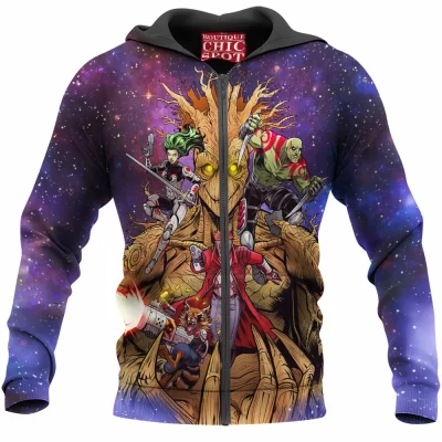 Comic Zip-Hoodie, Guardians of The Galaxy Zip-Hoodie