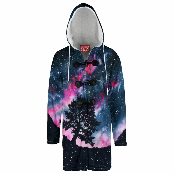 Lonely Tree Hooded Cloak Coat