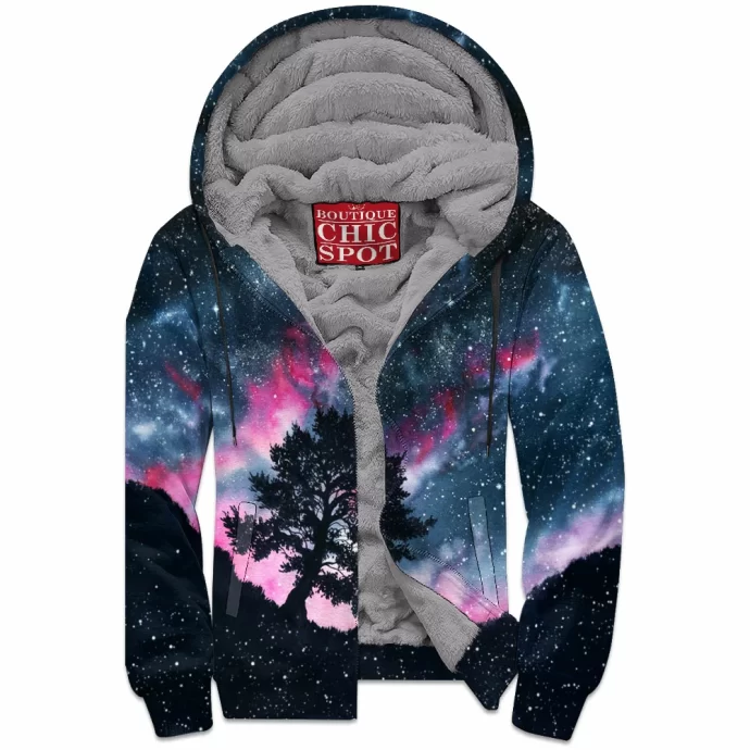 Lonely Tree Zip Fleece Hoodie