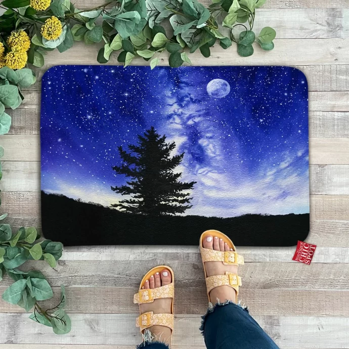 Winter Night Doormat