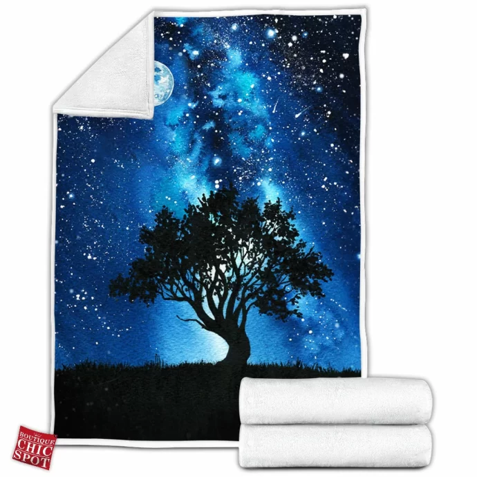 Blue Moon Fleece Blanket