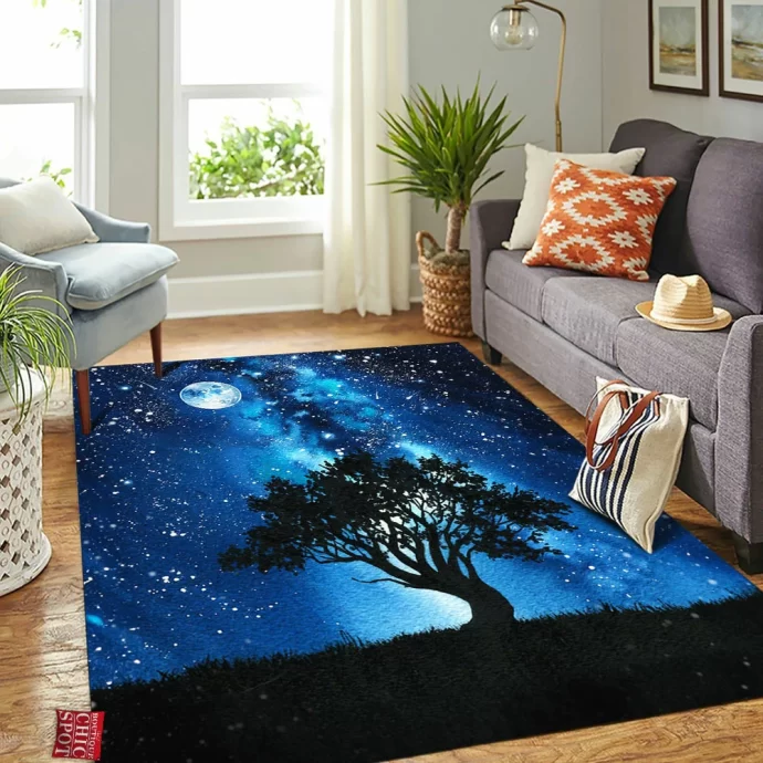 Blue Moon Rectangle Rug