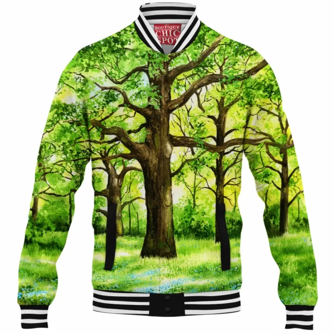 Green Forest Baseball Jacket