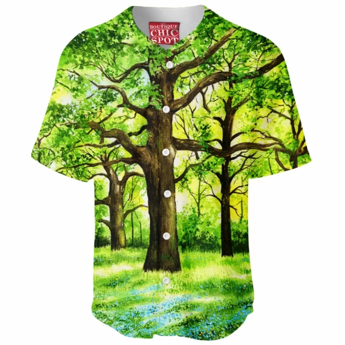 Green Forest Baseball Jersey