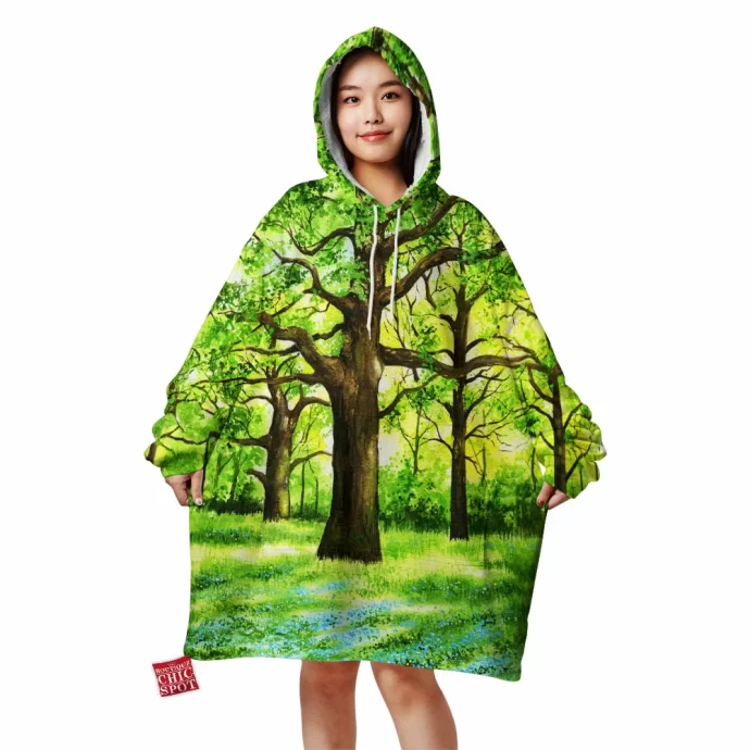 Green Forest Blanket Hoodie