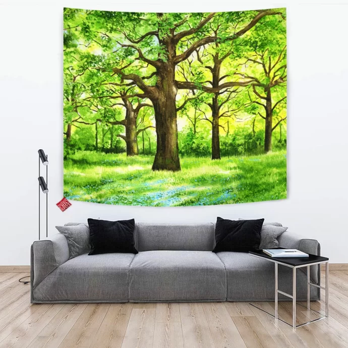 Green Forest Tapestry