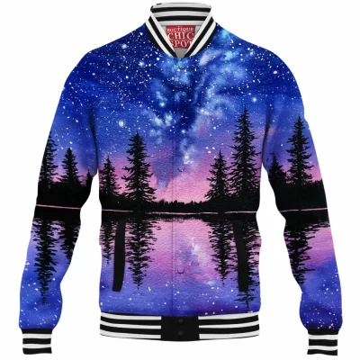 Milky Way Baseball-Jacket, Galaxy Baseball-Jacket
