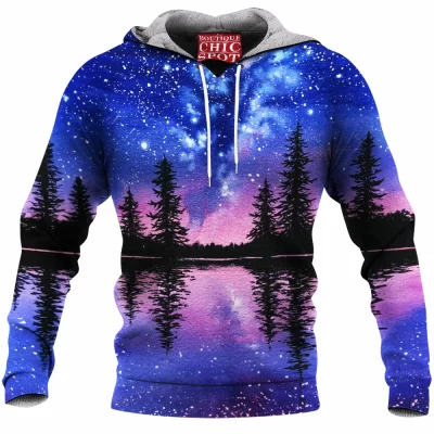 Milky Way Fleece-Hoodie, Galaxy Fleece-Hoodie