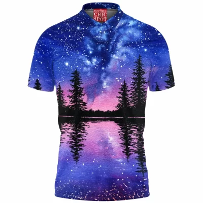 Milky Way Polo Shirt, Galaxy Polo Shirt