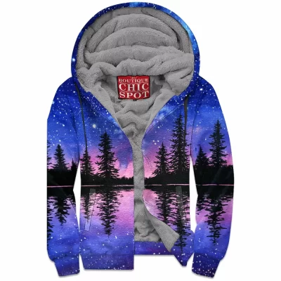 Milky Way Zip-Fleece-Hoodie, Galaxy Zip-Fleece-Hoodie