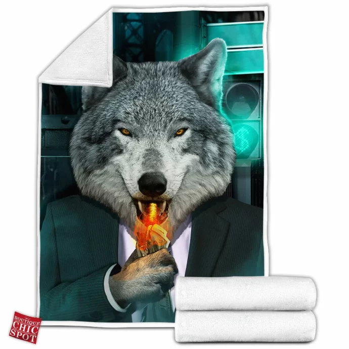 Wolf Fleece Blanket