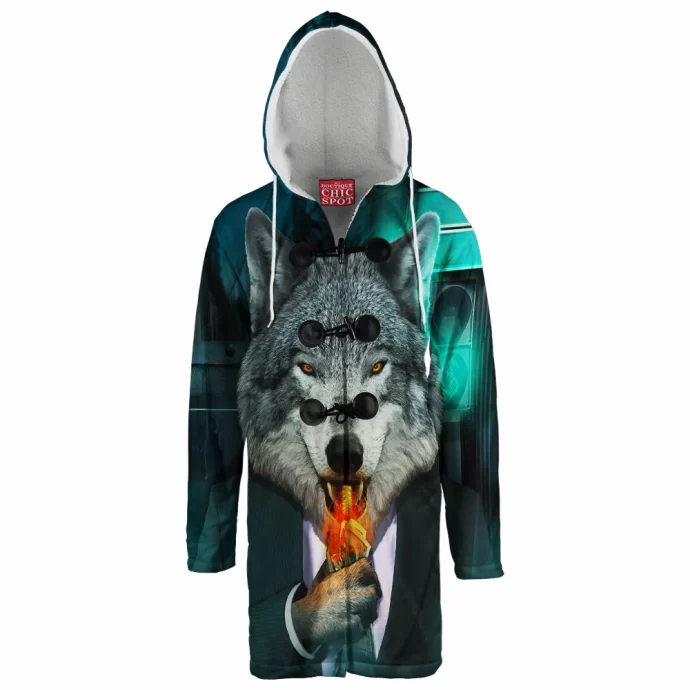 Wolf Hooded Cloak Coat