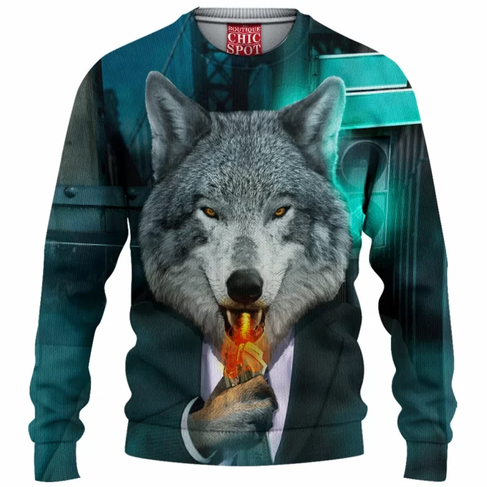 Wolf Knitted Sweater