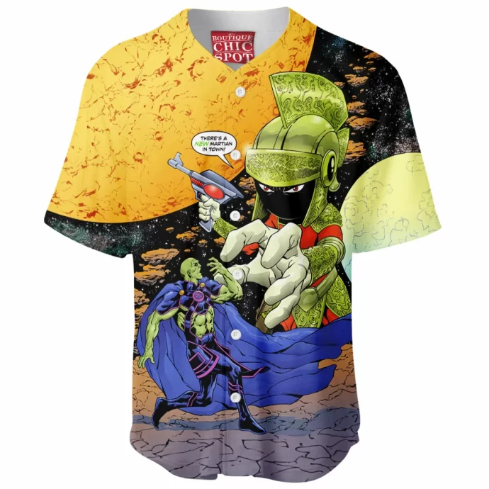 Martian Manhunter vs Marvin the Martian Baseball Jersey