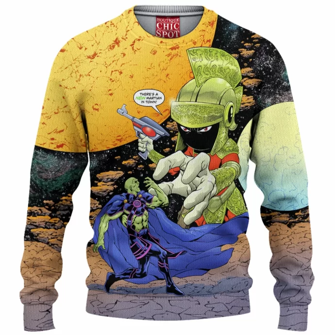 Martian Manhunter vs Marvin the Martian Knitted Sweater