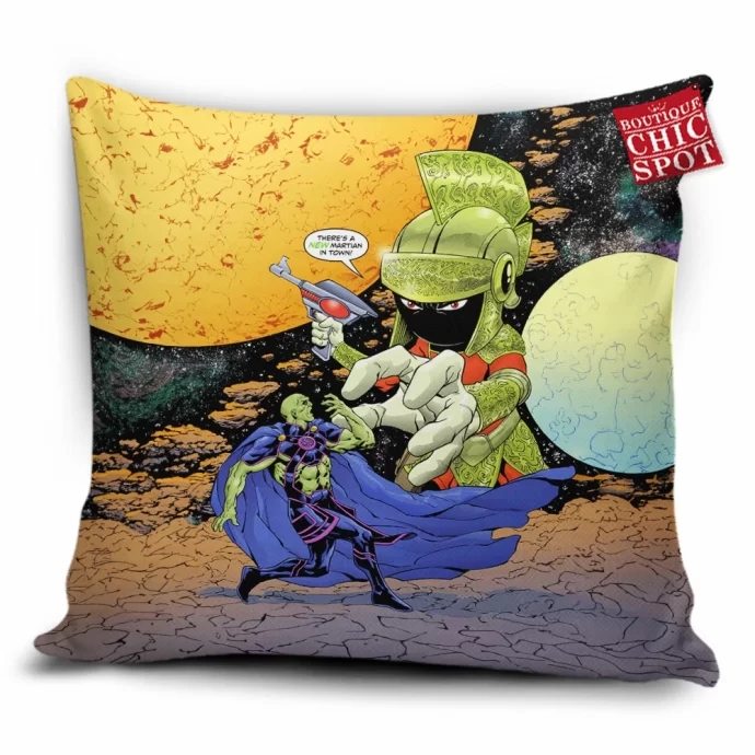 Martian Manhunter vs Marvin the Martian Pillow Cover