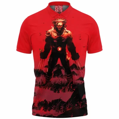 Comic Polo Shirt, Wolverine Polo Shirt, X-men Polo Shirt