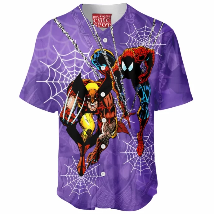 Wolverine Spider-man Baseball Jersey