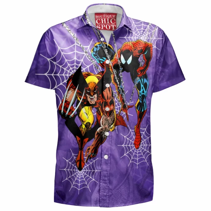 Wolverine Spider-man Hawaiian Shirt