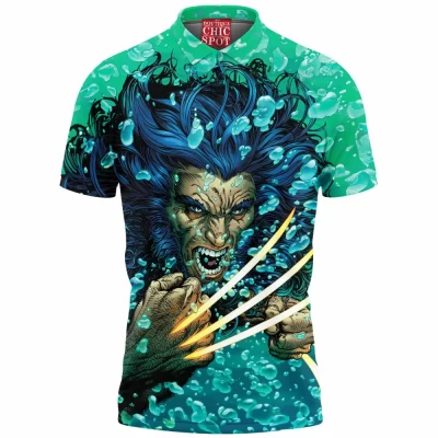 Comic Polo Shirt, Wolverine Polo Shirt, X-men Polo Shirt