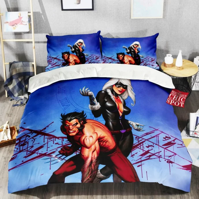 Wolverine Black Cat,Meow Bedding Set