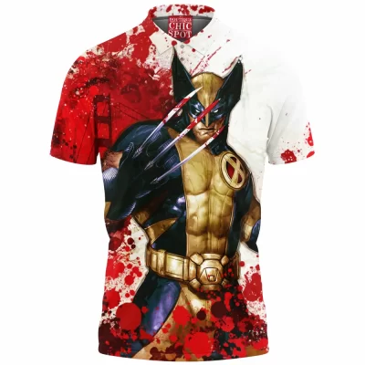 Comic Polo Shirt, Wolverine Polo Shirt, X-men Polo Shirt