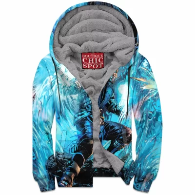 Game Zip-Fleece-Hoodie, Mortal Kombat Zip-Fleece-Hoodie, Sub-Zero Zip-Fleece-Hoodie
