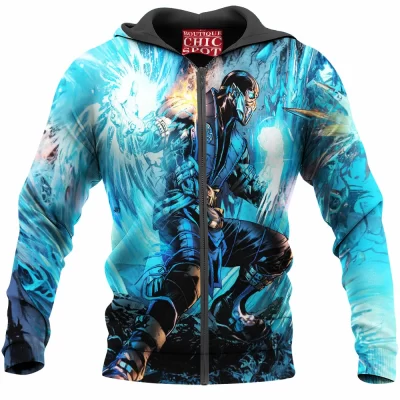 Game Zip-Hoodie, Mortal Kombat Zip-Hoodie, Sub-Zero Zip-Hoodie