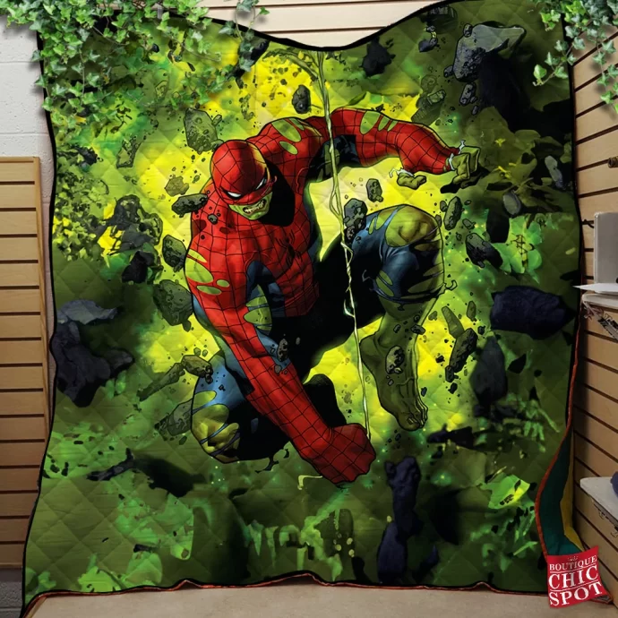 Spider Hulk Quilt Blanket