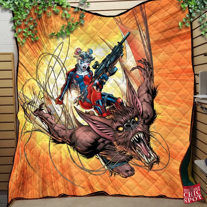 Harley Quinn Quilt Blanket