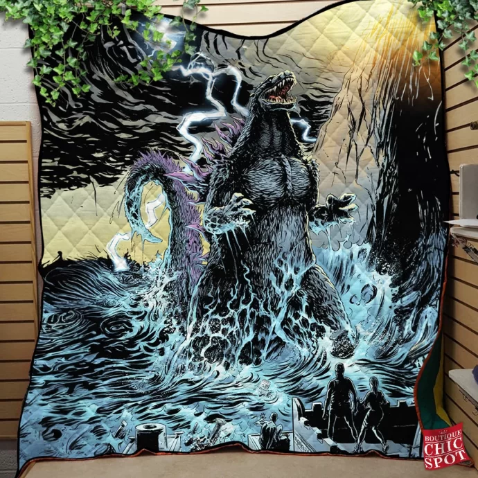 Godzilla Quilt Blanket