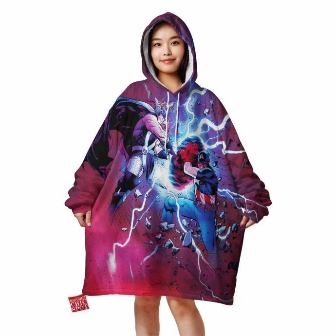 Thor vs Captain America Blanket Hoodie