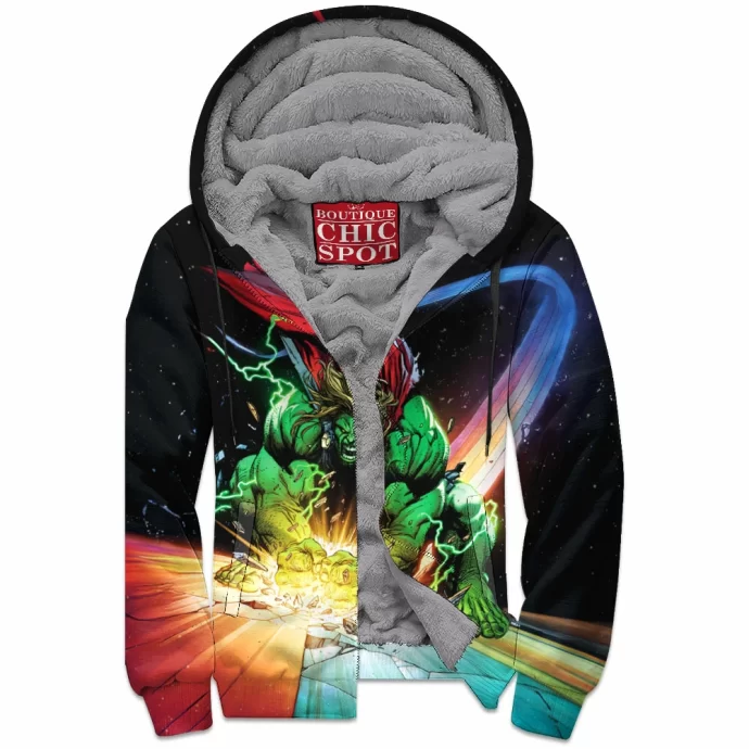 Thor x Hulk Zip Fleece Hoodie