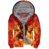 Comic Zip-Fleece-Hoodie, Fire Thor Zip-Fleece-Hoodie, Thor Zip-Fleece-Hoodie