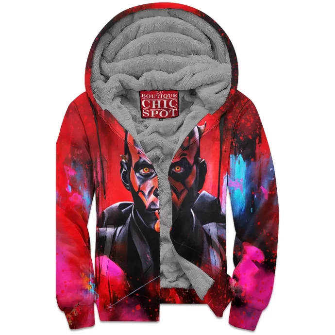 Darth Maul Zip Fleece Hoodie