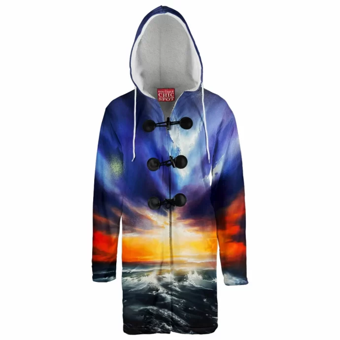 Blue Thunder Hooded Cloak Coat