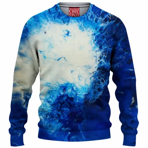 Yin Yang Blue Knitted Sweater