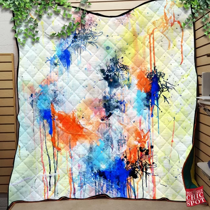 Watercolor Quilt Blanket