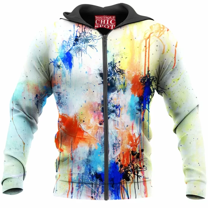 Watercolor Zip Hoodie