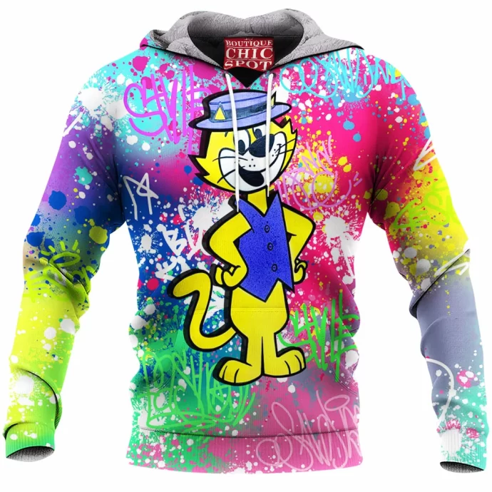 Top Cat,Meow Fleece Hoodie