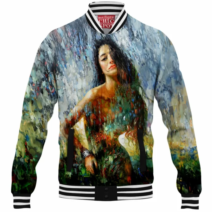 Abstract Woman Baseball Jacket