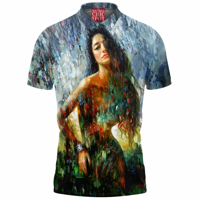 Abstract Woman Polo Shirt