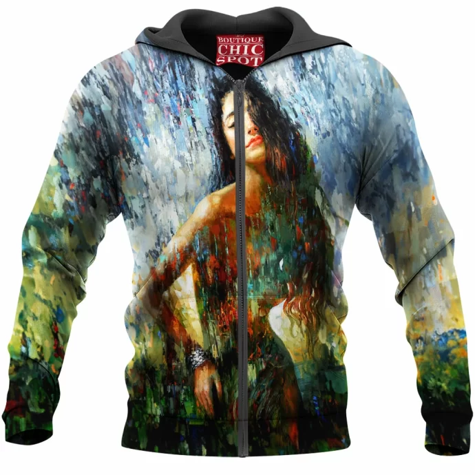 Abstract Woman Zip Hoodie