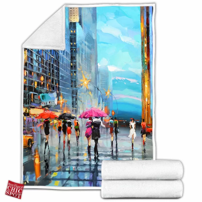 Cityscape Fleece Blanket