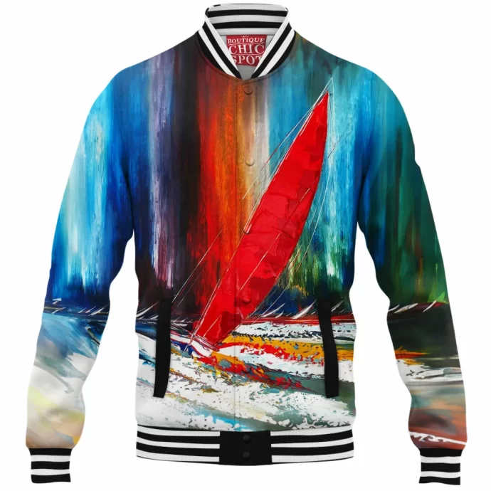 Boat Abstract Baseball Jacket