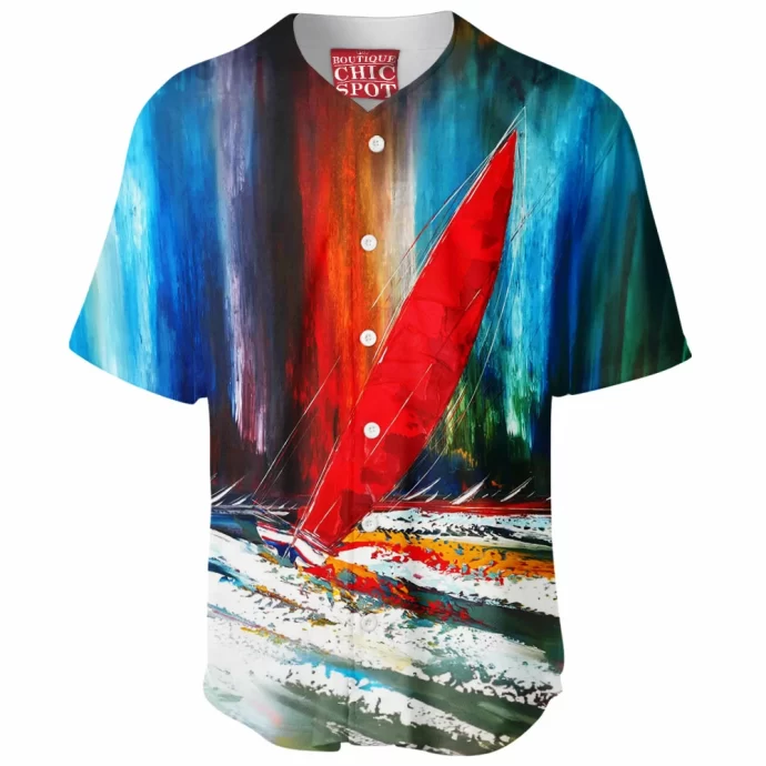 Boat Abstract Baseball Jersey